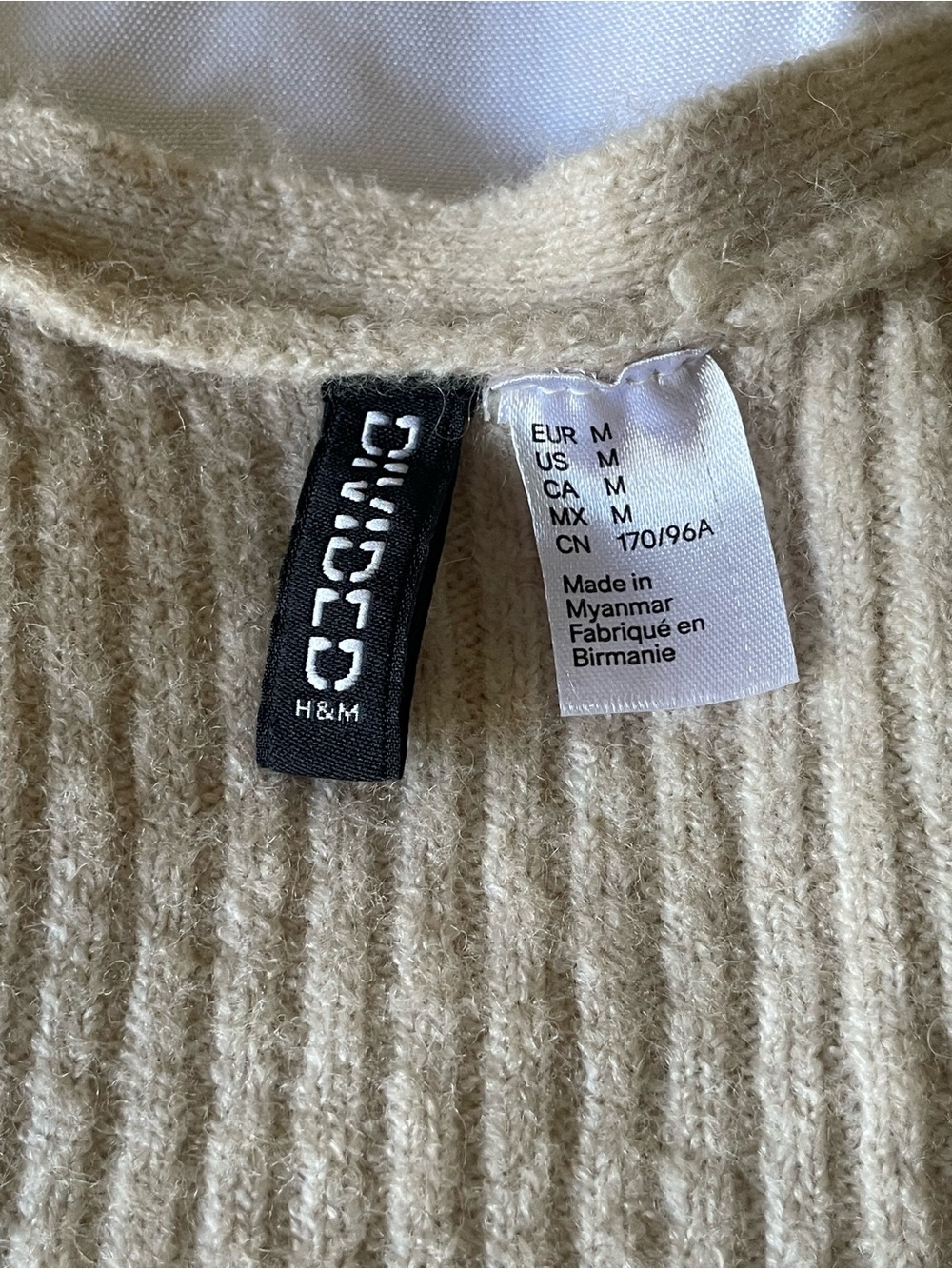 H&M Cream Ribbed Knit Sweater - Picture 6 of 6